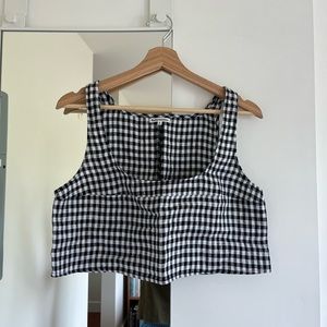Reformation gingham crop top